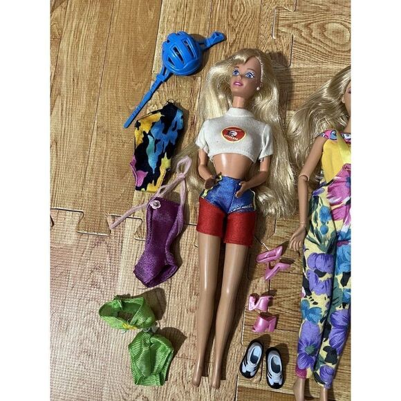 Vintage Mega Barbie Bundle• 3 Blonde Barbies• Ocean Ready! Baywatch Lifeguard! - Picture 2 of 10